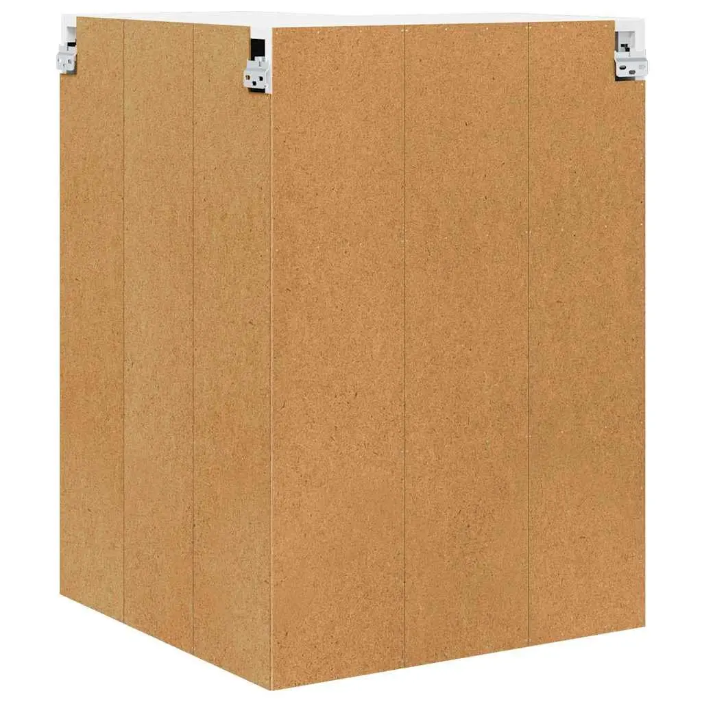 White Wall-Mounted Corner Kitchen Cabinet 57x57x80cm