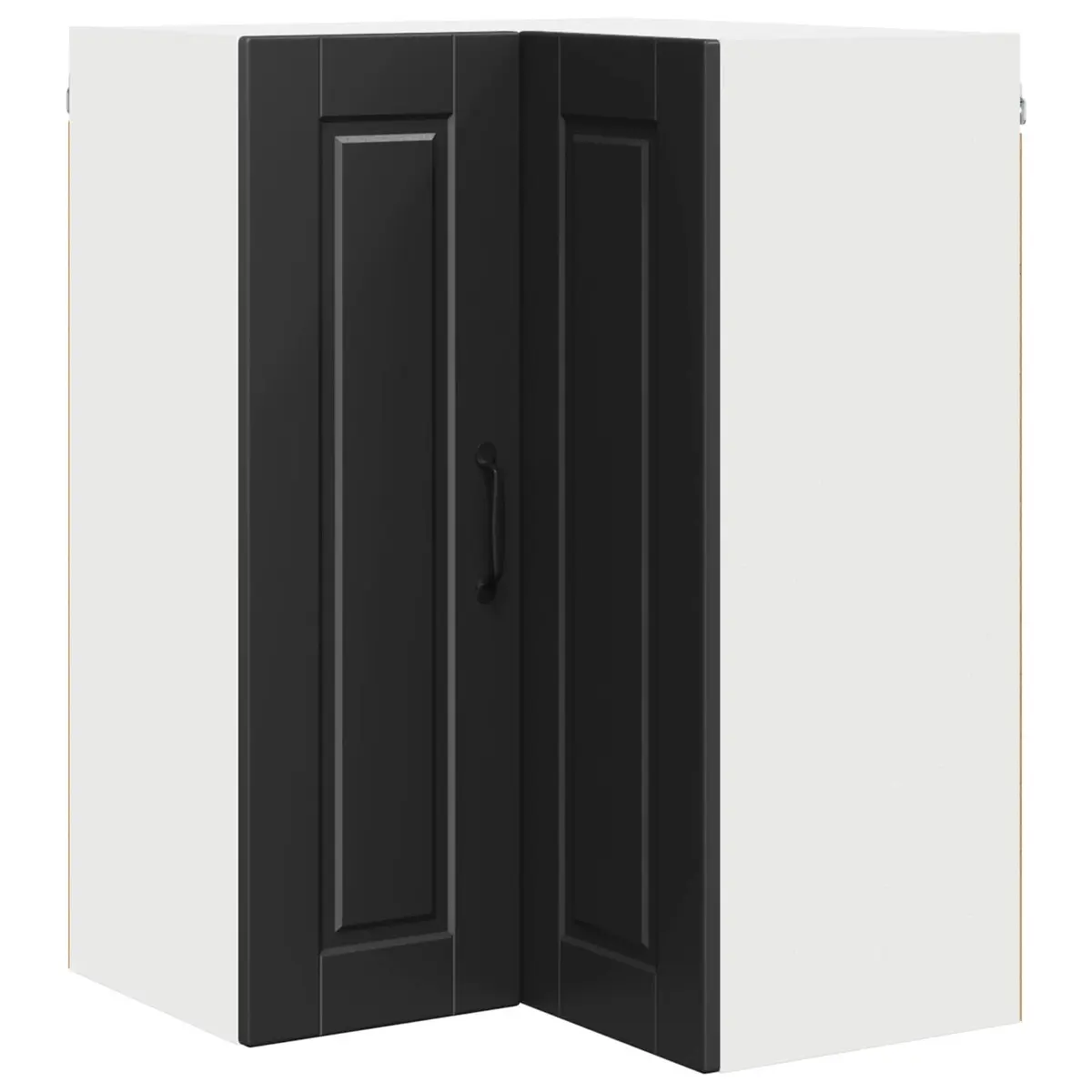 57x57x80cm Black Wall Corner Kitchen Cabinet with Storage
