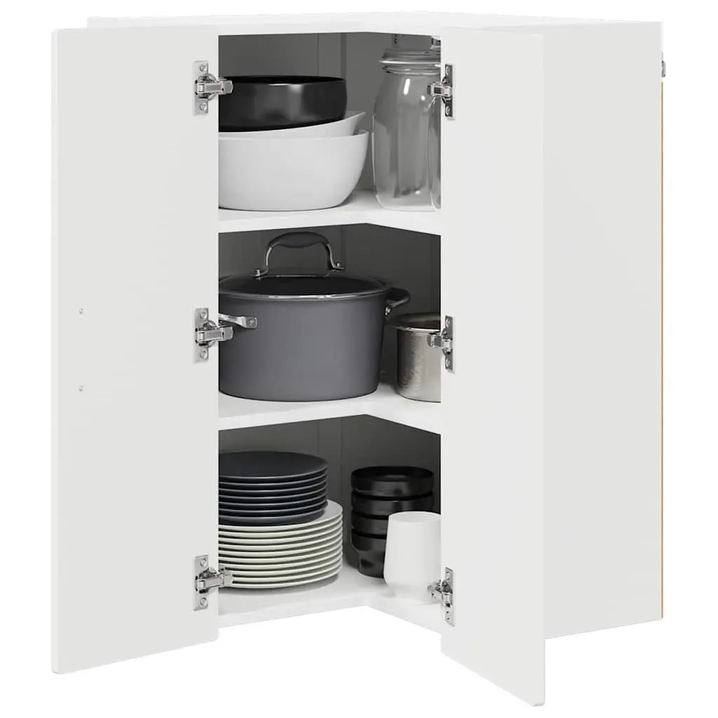 High Gloss White Wall Corner Cabinet for Kitchens
