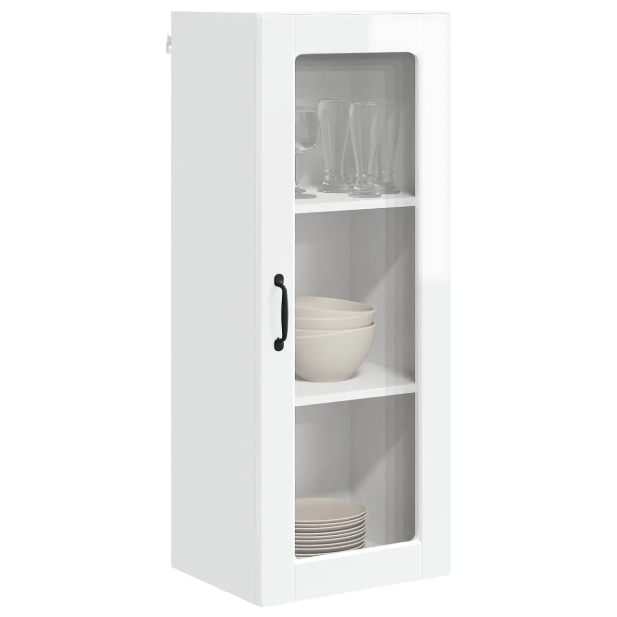 Wall-mounted Kitchen Cabinet Engineered Wood 40x31x100cm High Gloss White