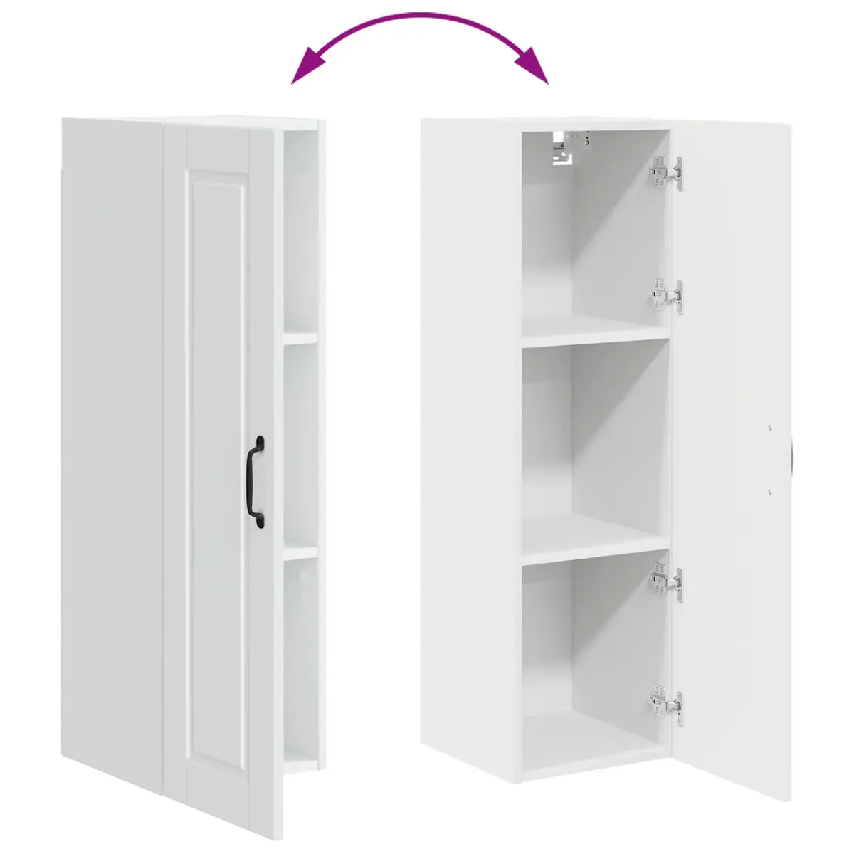 Wall Cabinet Engineered Wood 30x31x100cm White