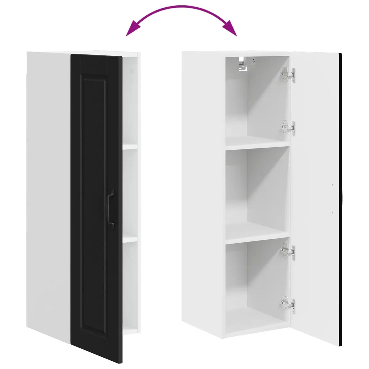 Wall-Mounted Kitchen Cabinet with Shelves