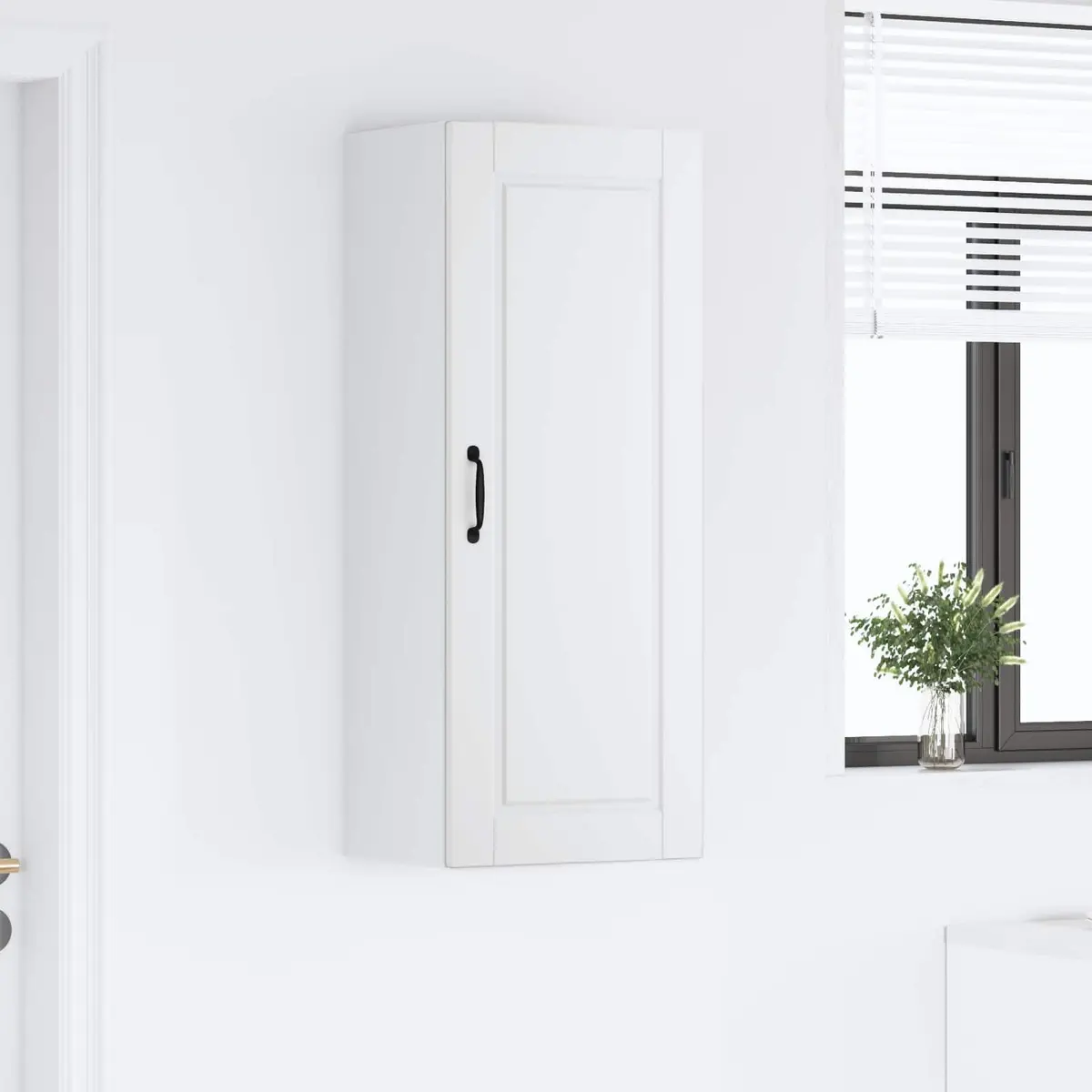 Porto White Wall Cabinet for Kitchen Storage