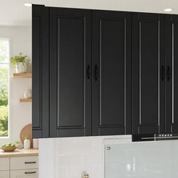 Stylish Black Wall-Mounted Kitchen Cabinet 40 x 31 x 100 cm