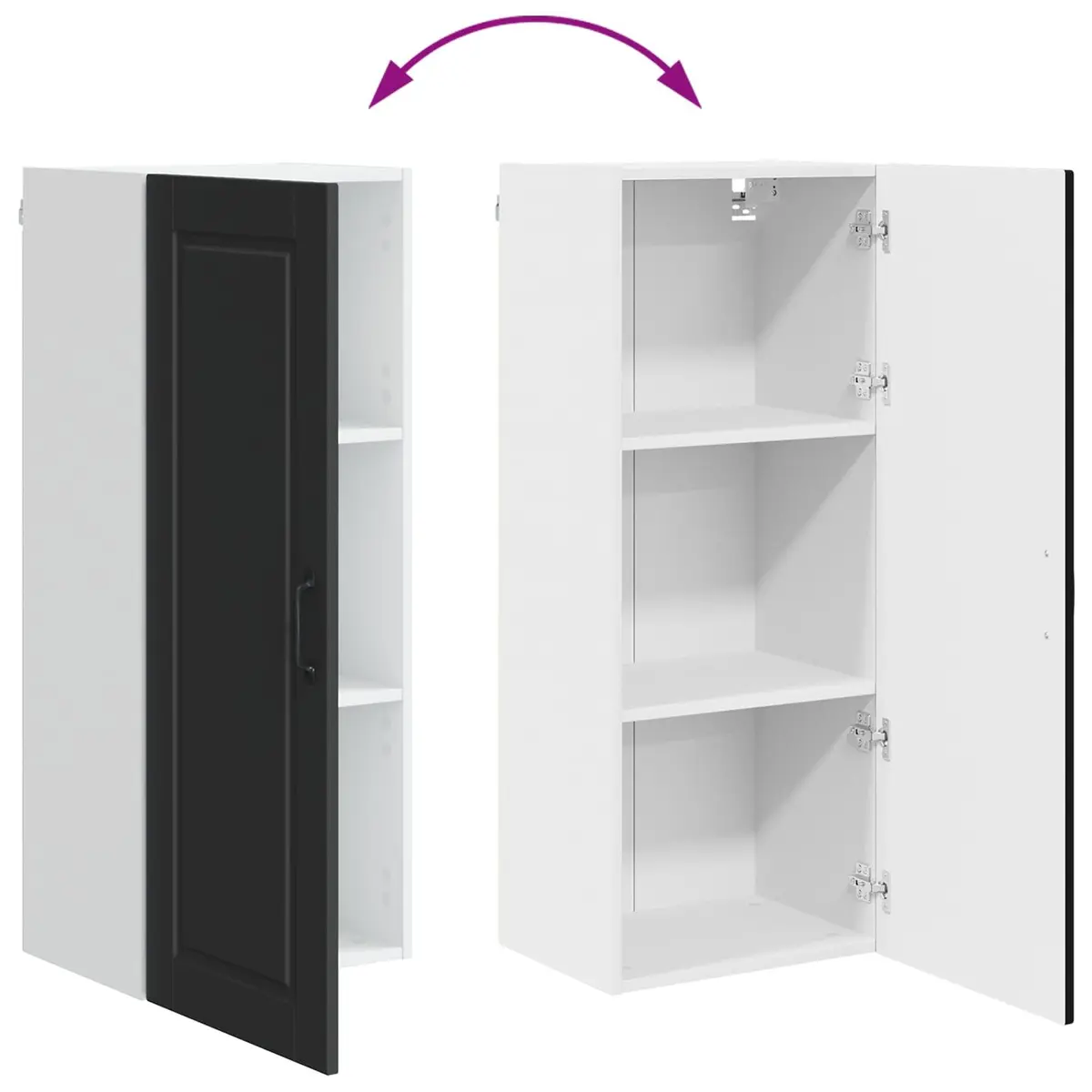 Wall Cabinet Engineered Wood 40 x 31 x 100 cm Black