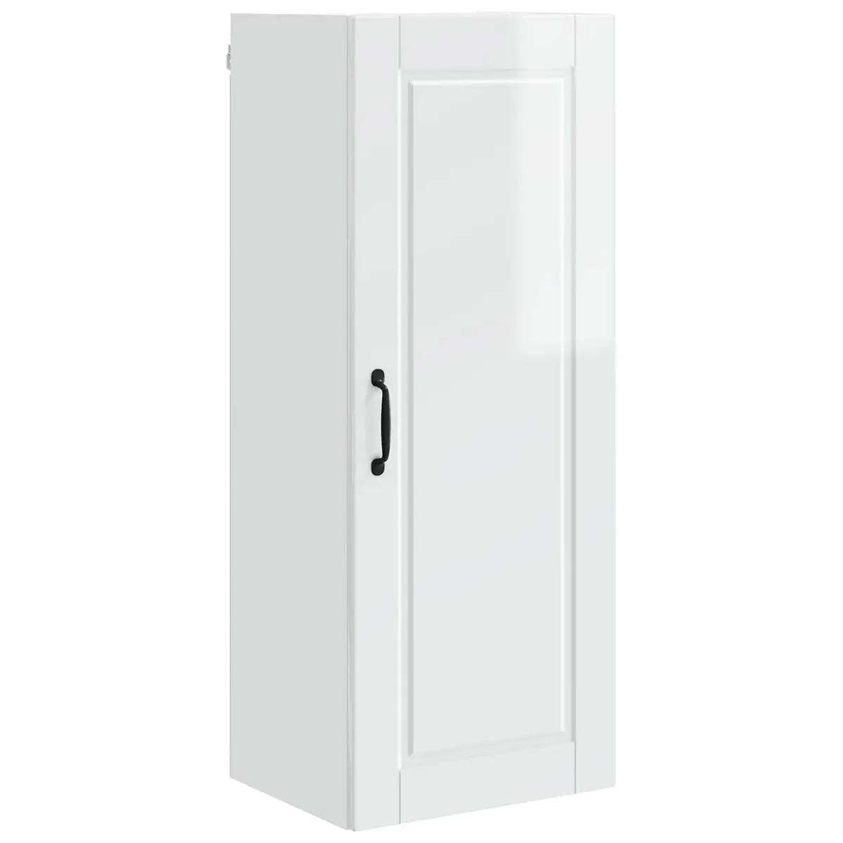 Wall Cabinet Kitchen Storage High Gloss White Modern Engineered Wood Shelves