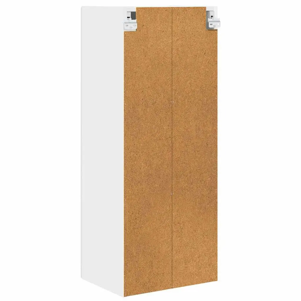 Wall Cabinet Kitchen Storage High Gloss White Modern Engineered Wood Shelves