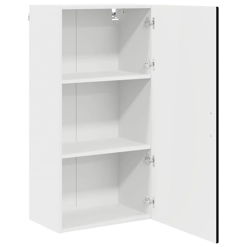 Black Engineered Wood Wall Cabinet for Kitchens