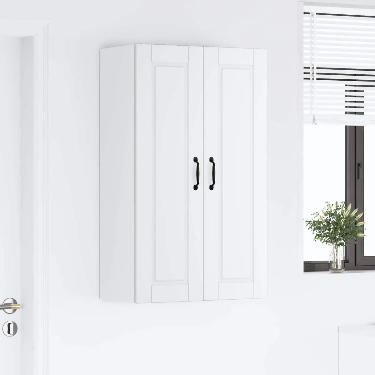 Wall-Mounted Kitchen Cabinet in White