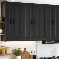 Black Wall-Mounted Kitchen Cabinet 60x31x100cm