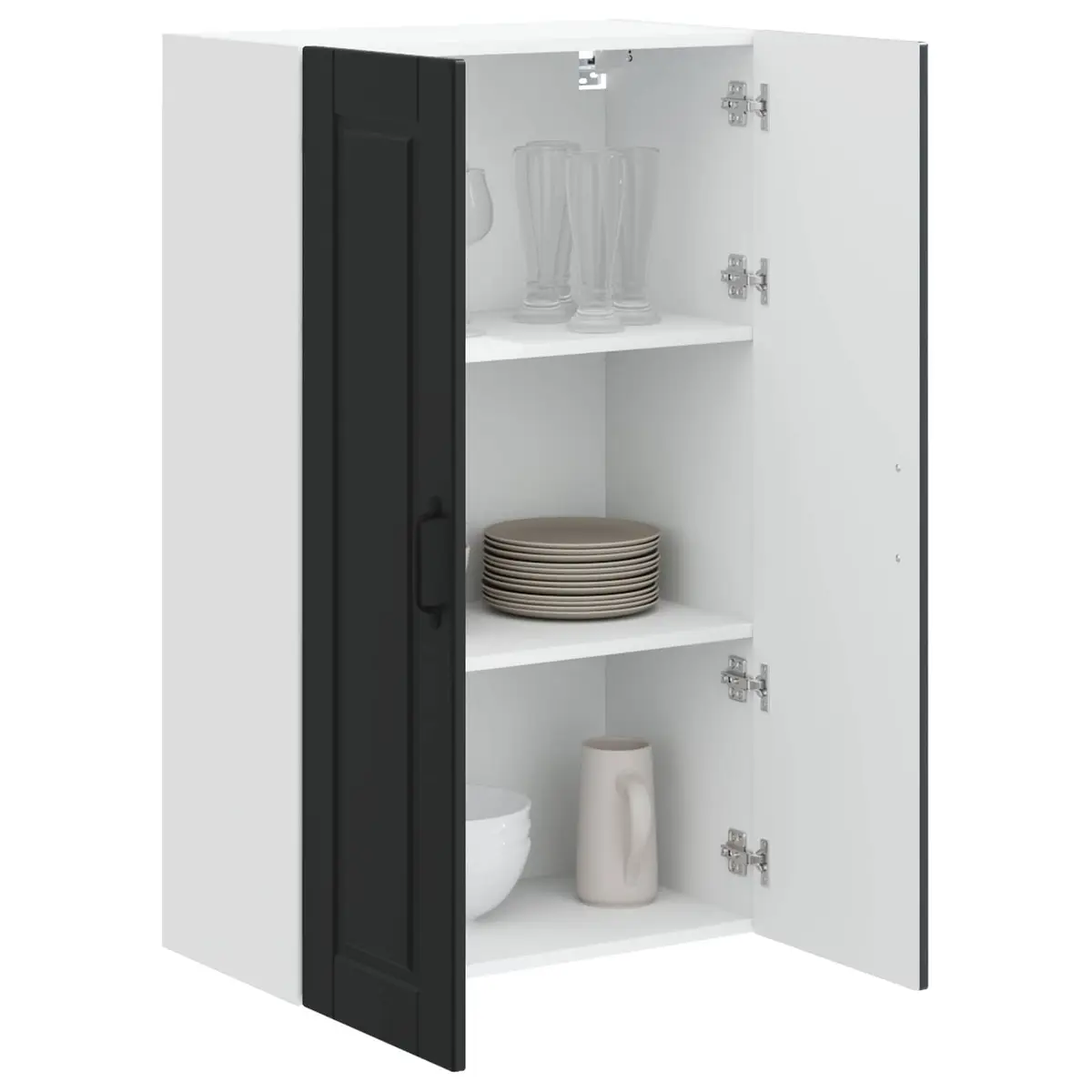 Black Wall-Mounted Kitchen Cabinet 60x31x100cm