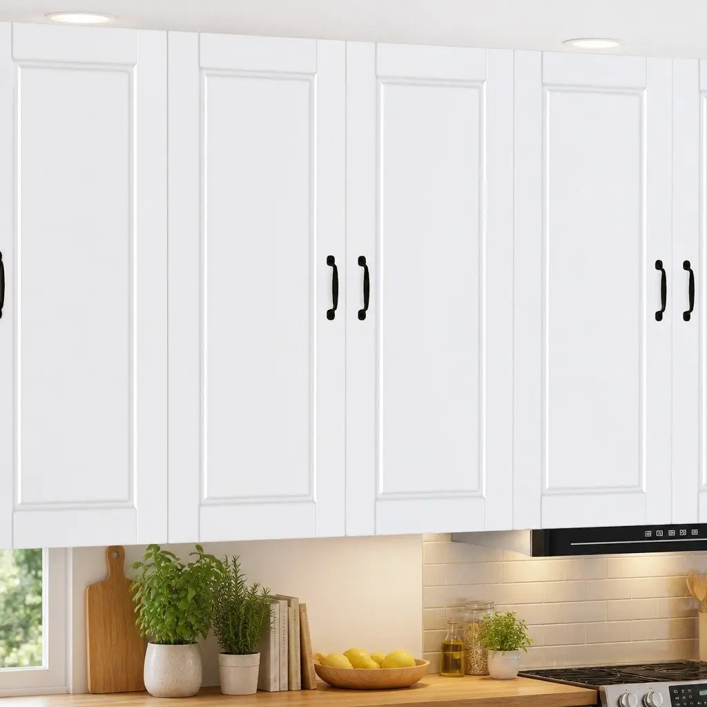 Wall Cabinet PORTO in White for Kitchen Storage