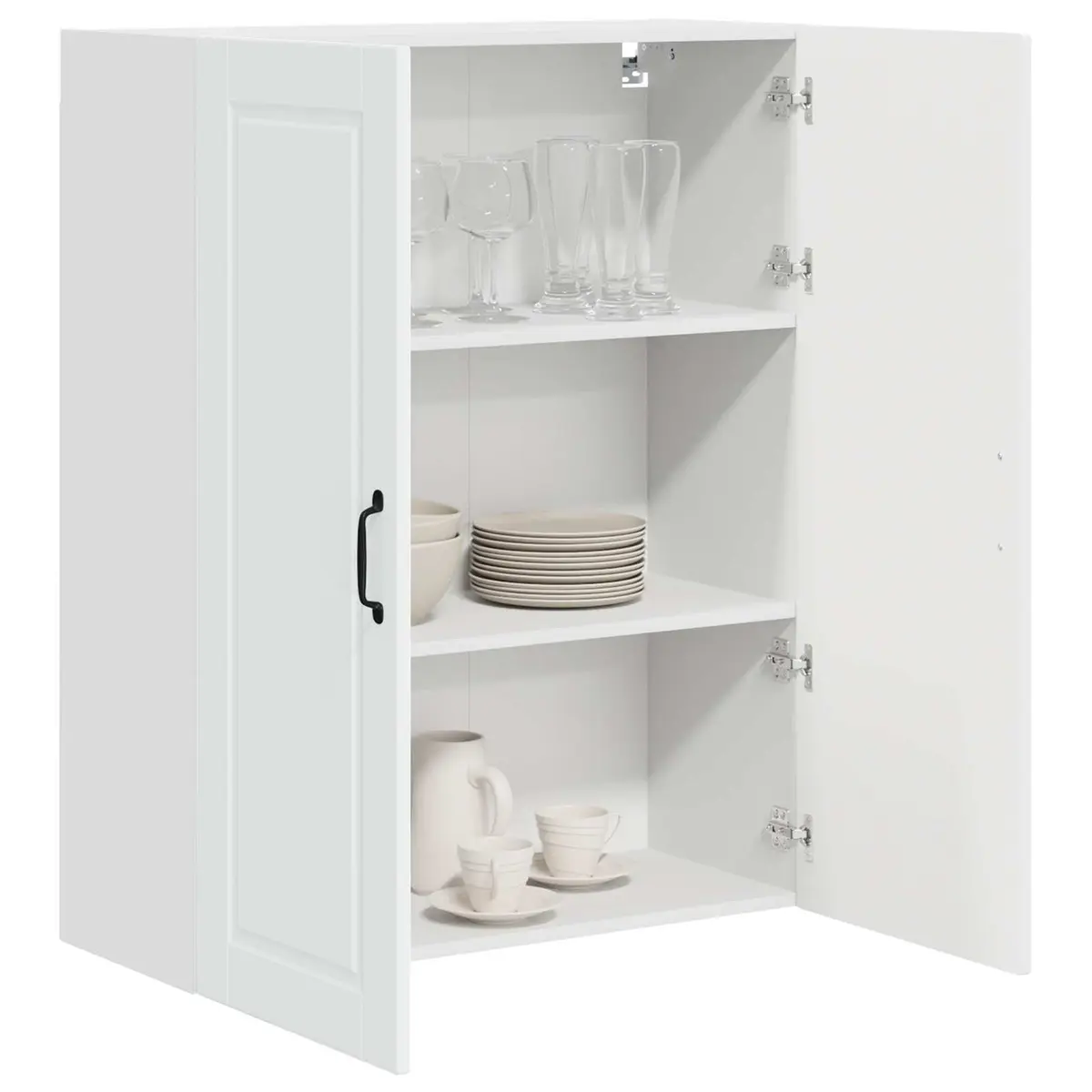 Wall Cabinet PORTO in White for Kitchen Storage