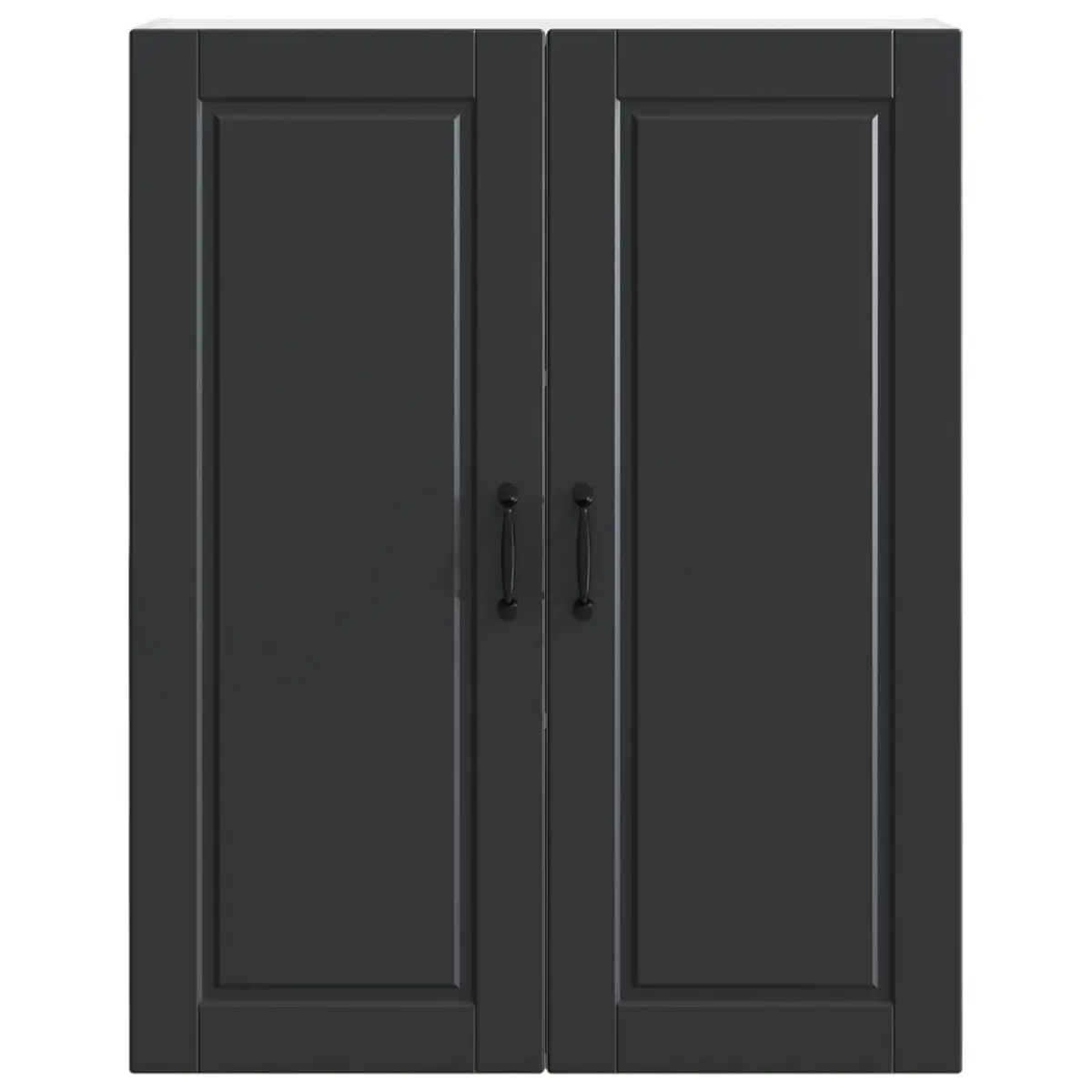 Wall-Mounted Kitchen Cabinet with Black Finish