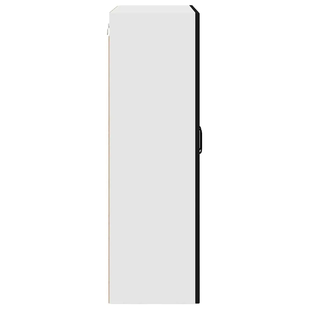 Wall-Mounted Kitchen Cabinet with Black Finish