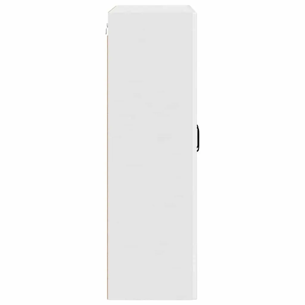 High Gloss White Engineered Wood Wall-Mounted Kitchen Cabinet