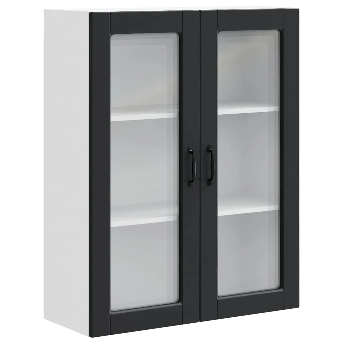 Wall Cabinet Engineered Wood 80x31x100cm Black