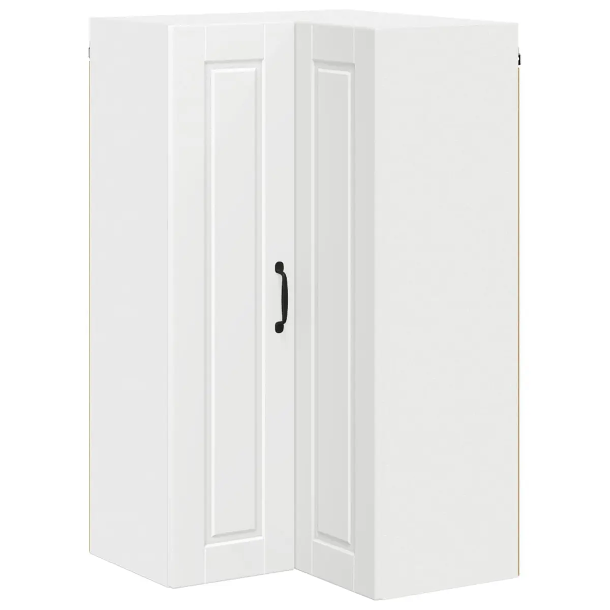 White Wall-Mounted Corner Kitchen Cabinet 57x57x100cm
