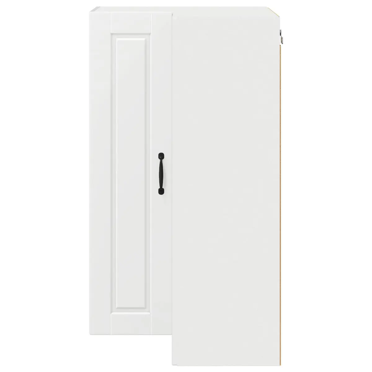 White Wall-Mounted Corner Kitchen Cabinet 57x57x100cm