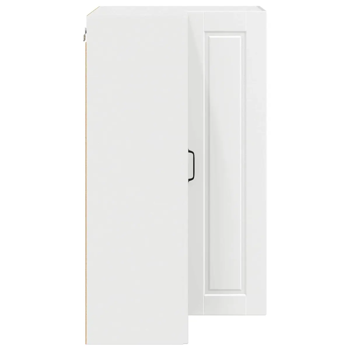 White Wall-Mounted Corner Kitchen Cabinet 57x57x100cm