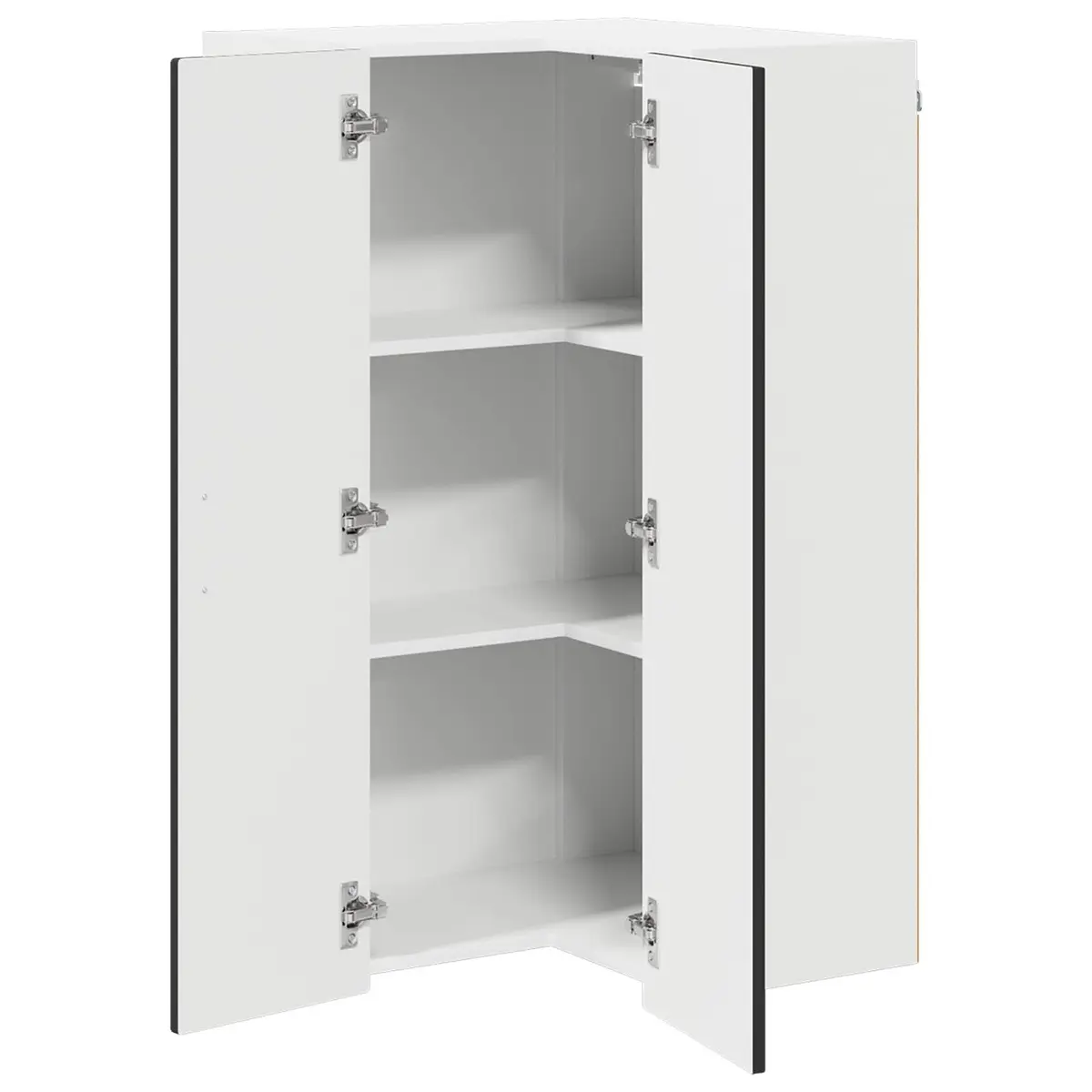 Corner Kitchen Cabinet Engineered Wood 57x57x100cm Black