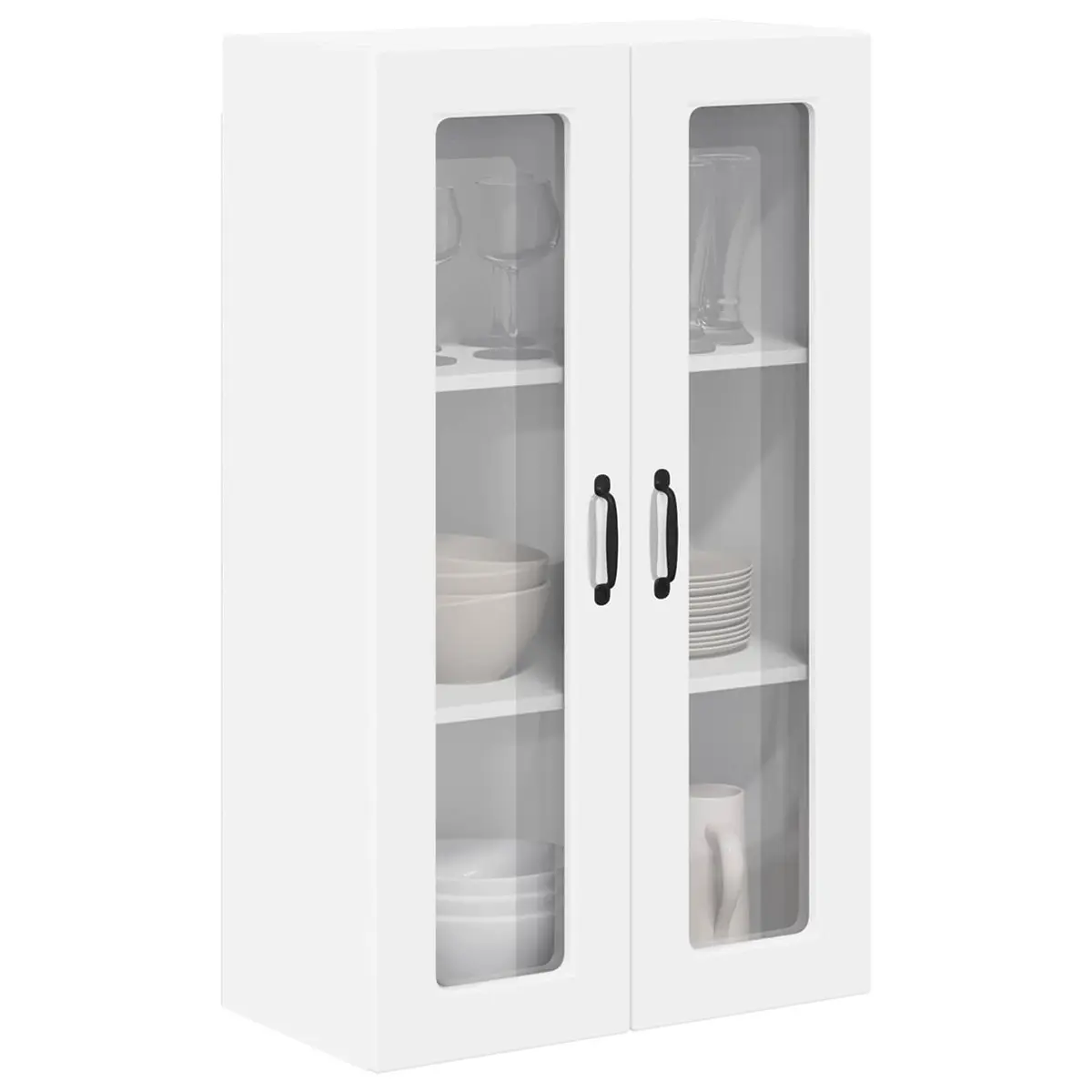 Wall Glass Cabinet for Kitchen Storage 60x31x100cm