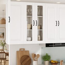 High Gloss White Wall-Mounted Kitchen Storage Cabinet