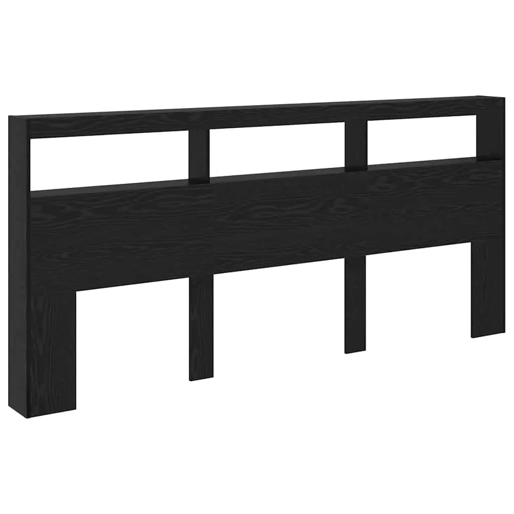 Headboard in Black Oak with LED Light & USB