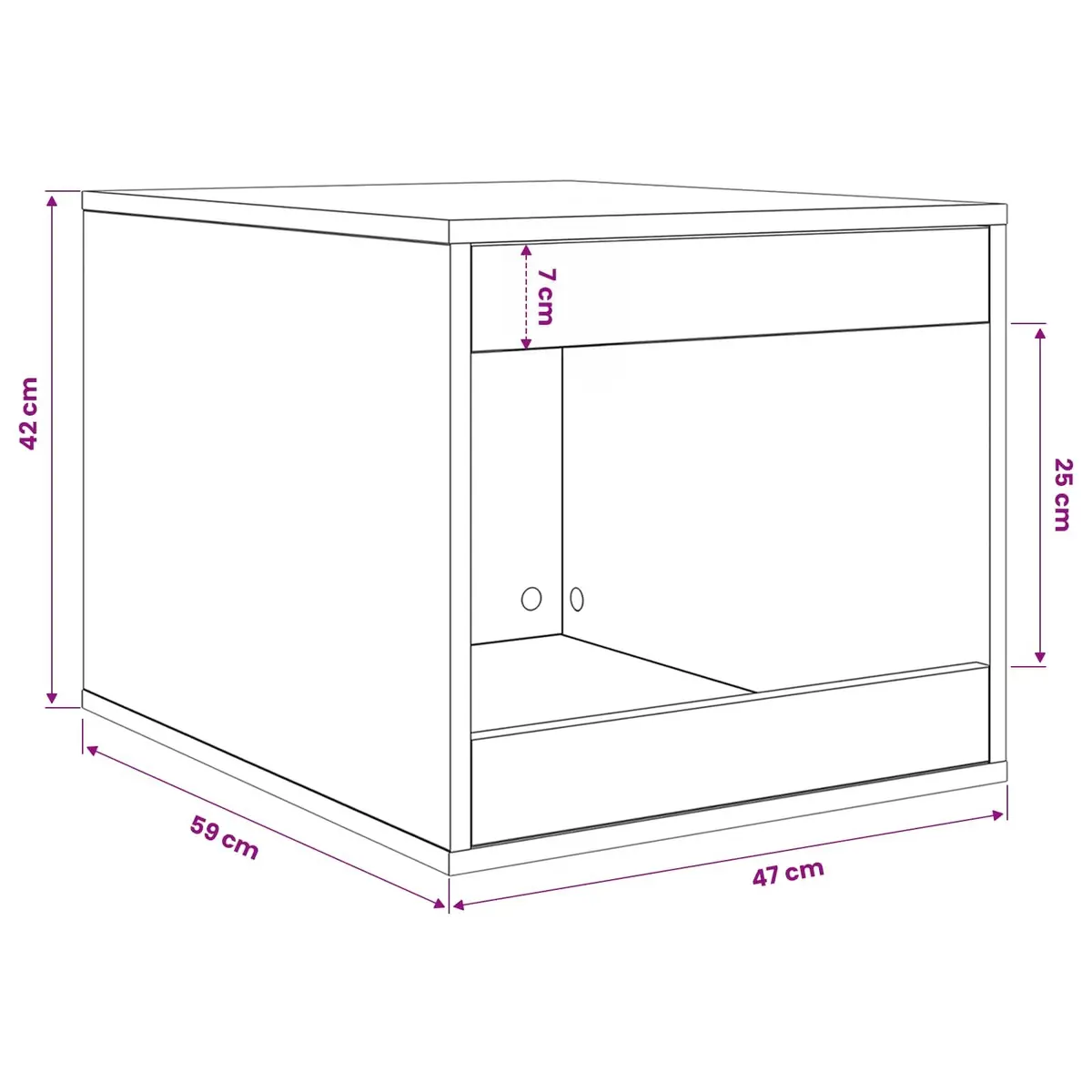 Black Oak Wood Cat Litter Box Enclosure