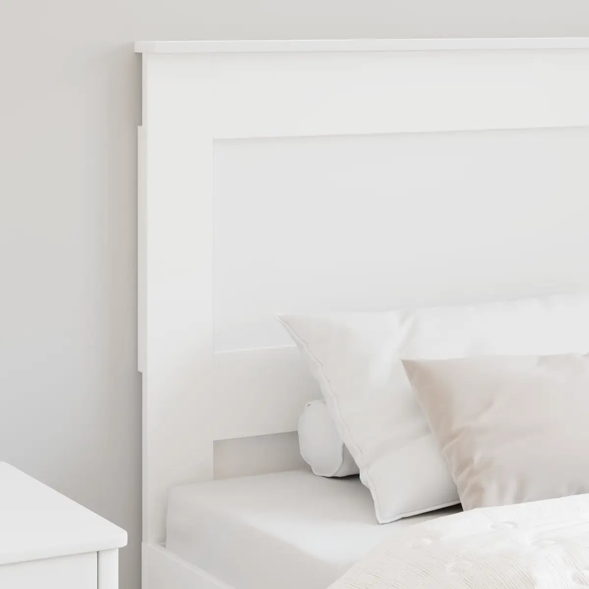 White Headboard 90cm Modern Bedroom Furniture Engineered Wood Wall Mount