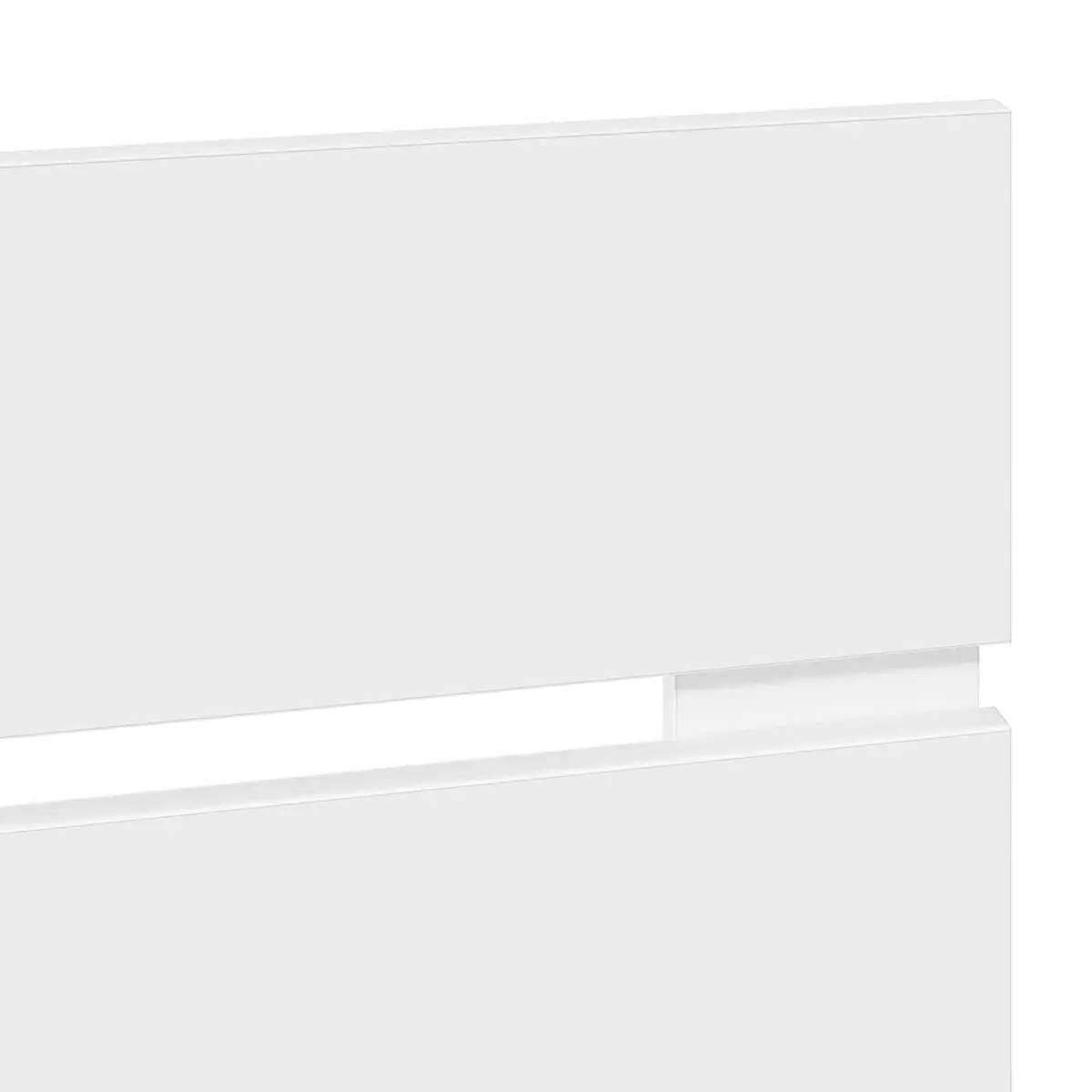 White Engineered Wood Headboard for Modern Bedrooms