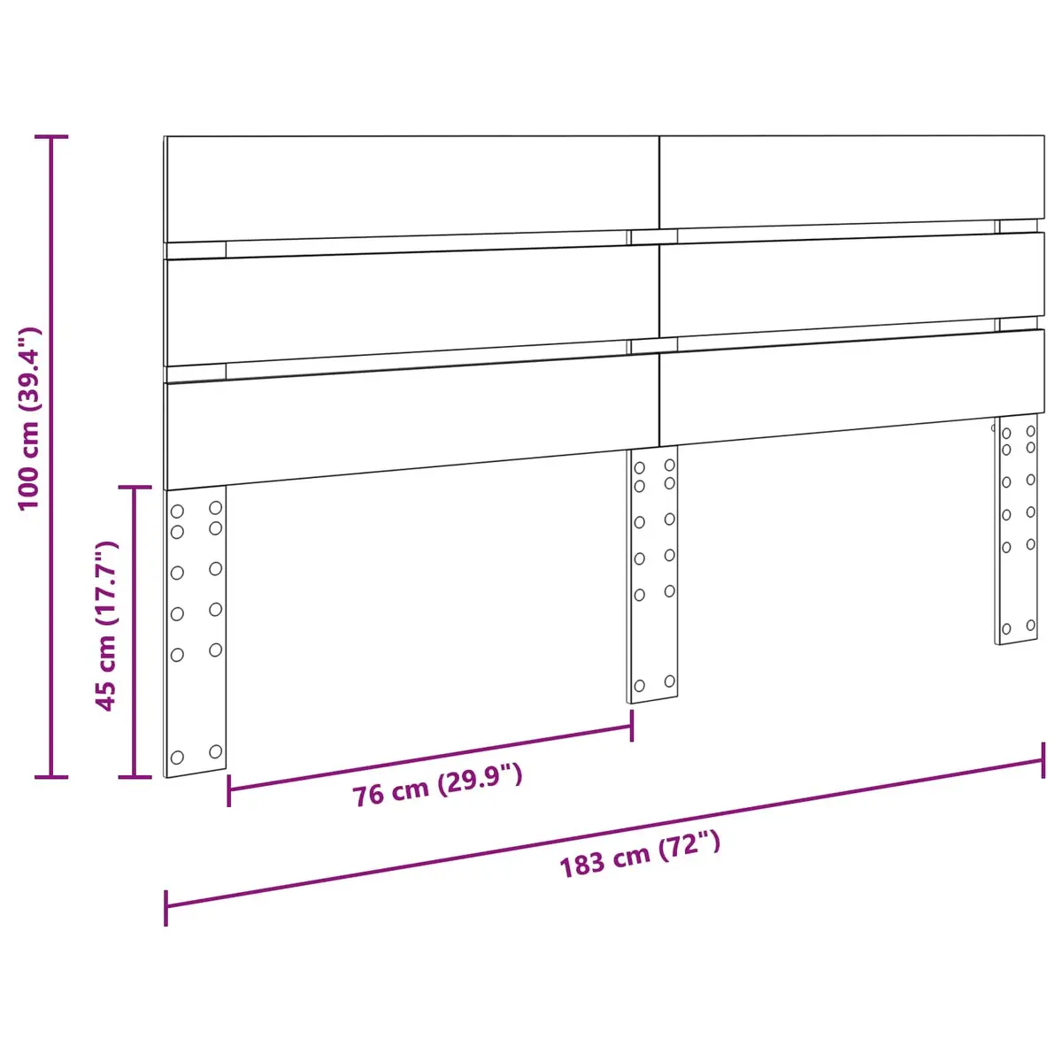 White Engineered Wood Headboard for Modern Bedrooms
