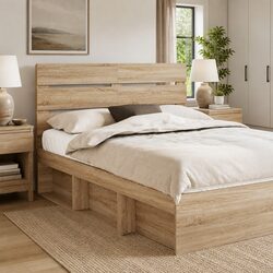 Minimalist Engineered Wood Headboard for Modern Bedrooms
