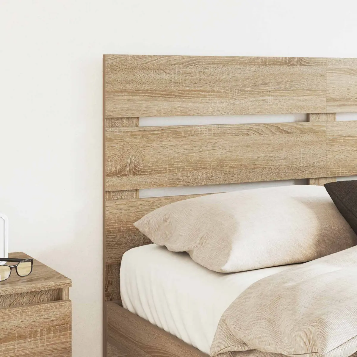 Headboard Engineered Wood Rectangular Brown Sonoma Oak