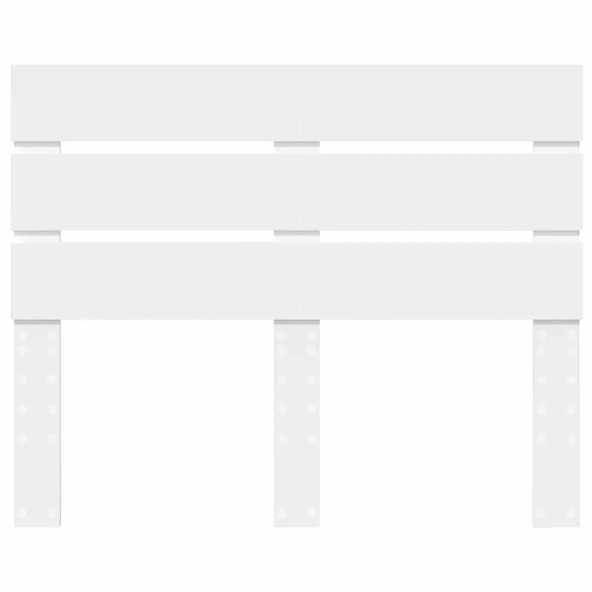 White Engineered Wood Headboard Modern Minimalist Bedroom Rectangular Sleek