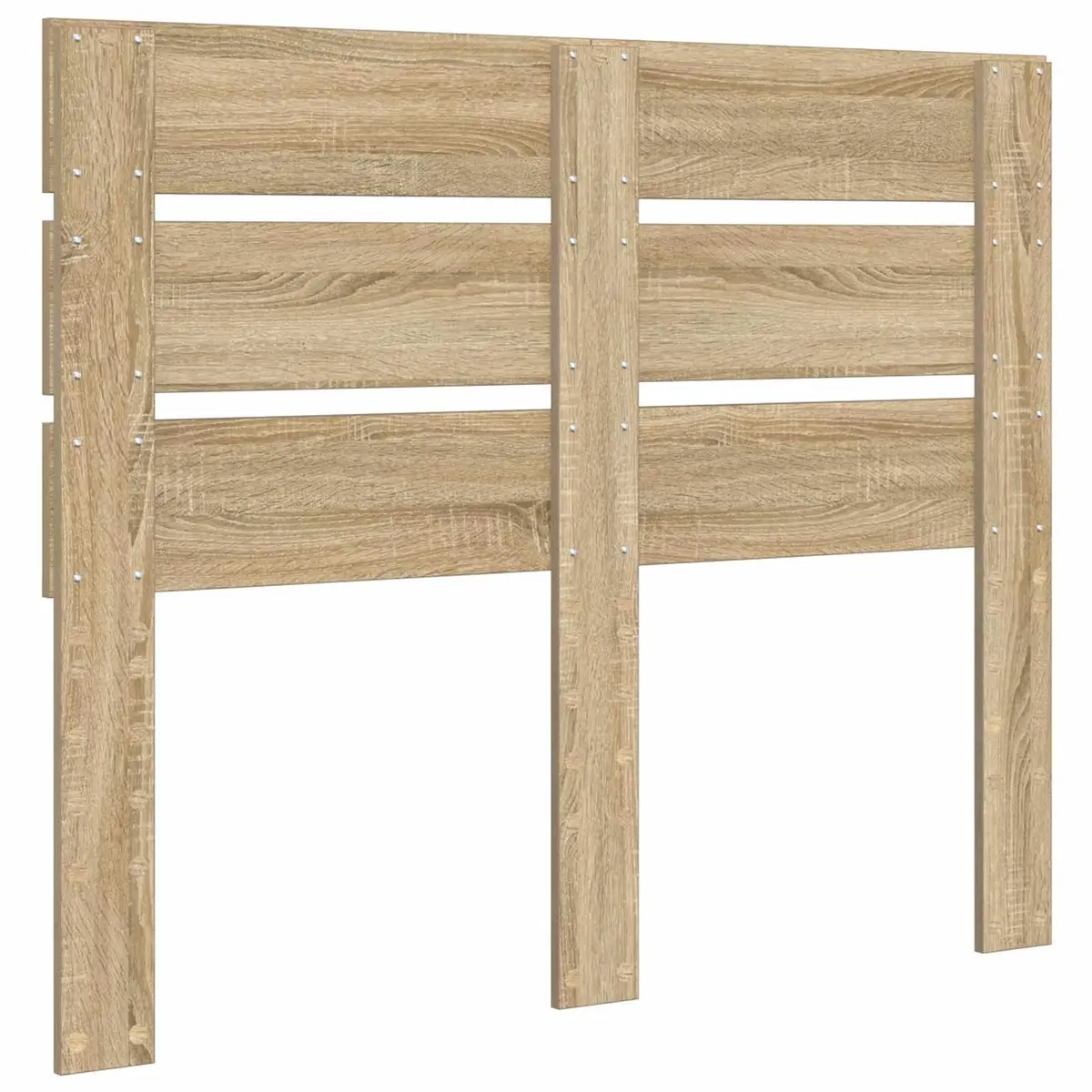 Brown Rectangular Engineered Wood Headboard