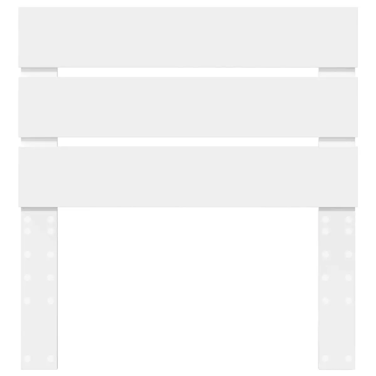 White Engineered Wood Headboard for Modern Bedrooms