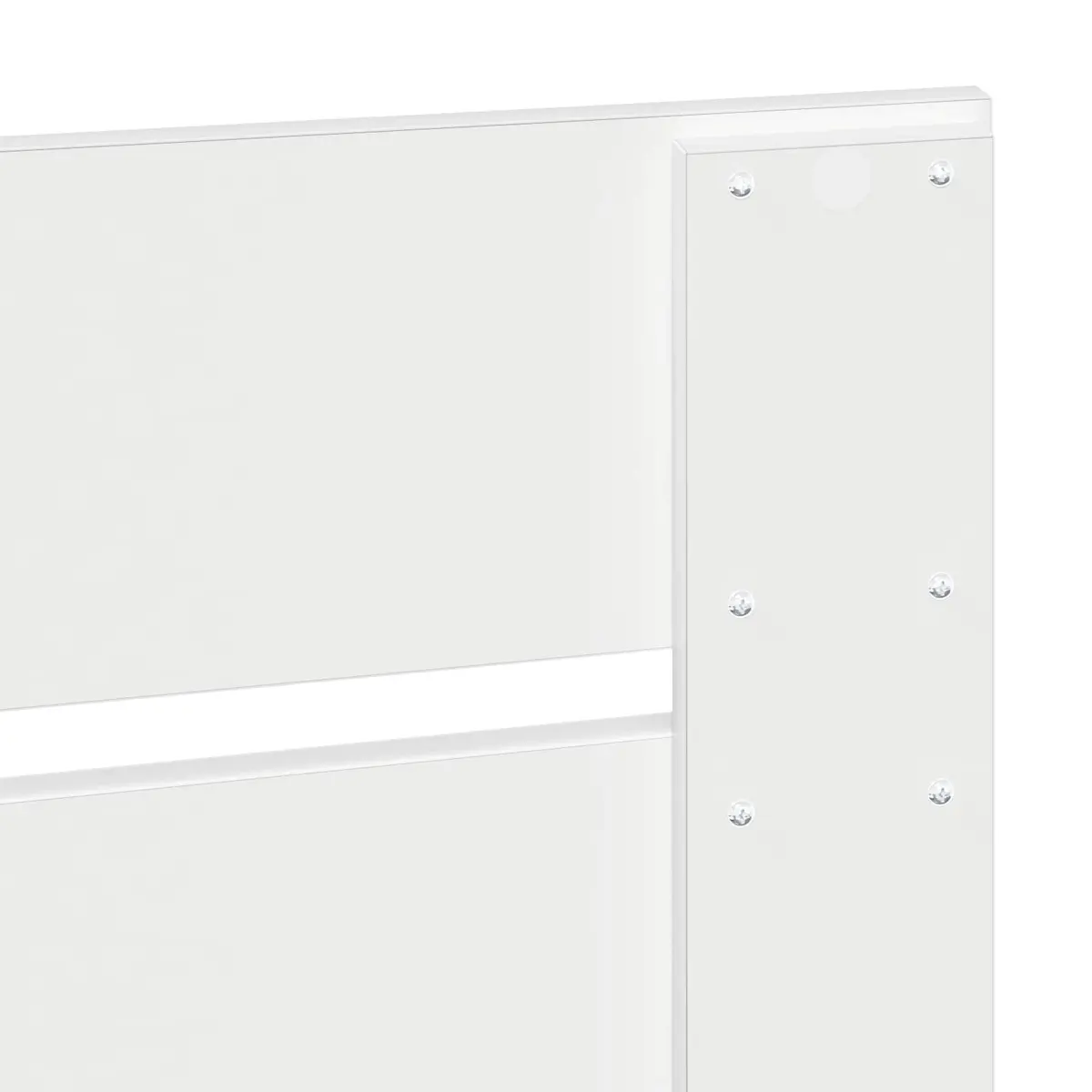 White Engineered Wood Headboard for Modern Bedrooms