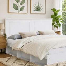 White Adjustable Height Headboard for Modern Bedrooms
