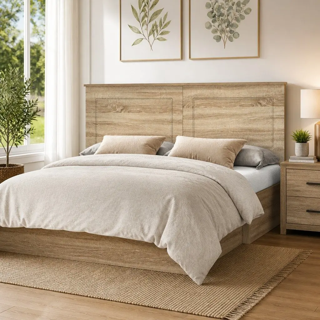 Sonoma Oak Wall-Mounted Adjustable Height Headboard 100 cm