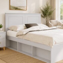 Durable White 100 cm Wall-Mounted Headboard for Bedrooms