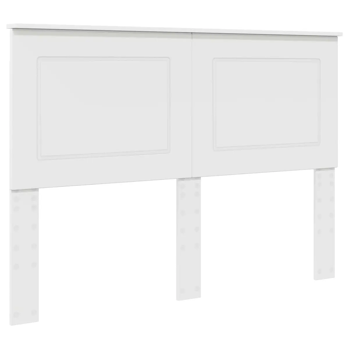 White Wall-Mounted Headboard with Adjustable Height