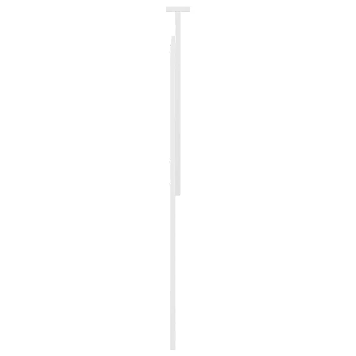 White Wall-Mounted Headboard with Adjustable Height