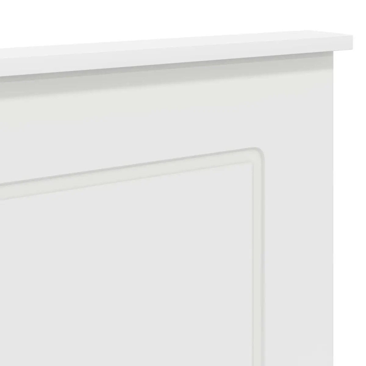 White Wall-Mounted Headboard with Adjustable Height