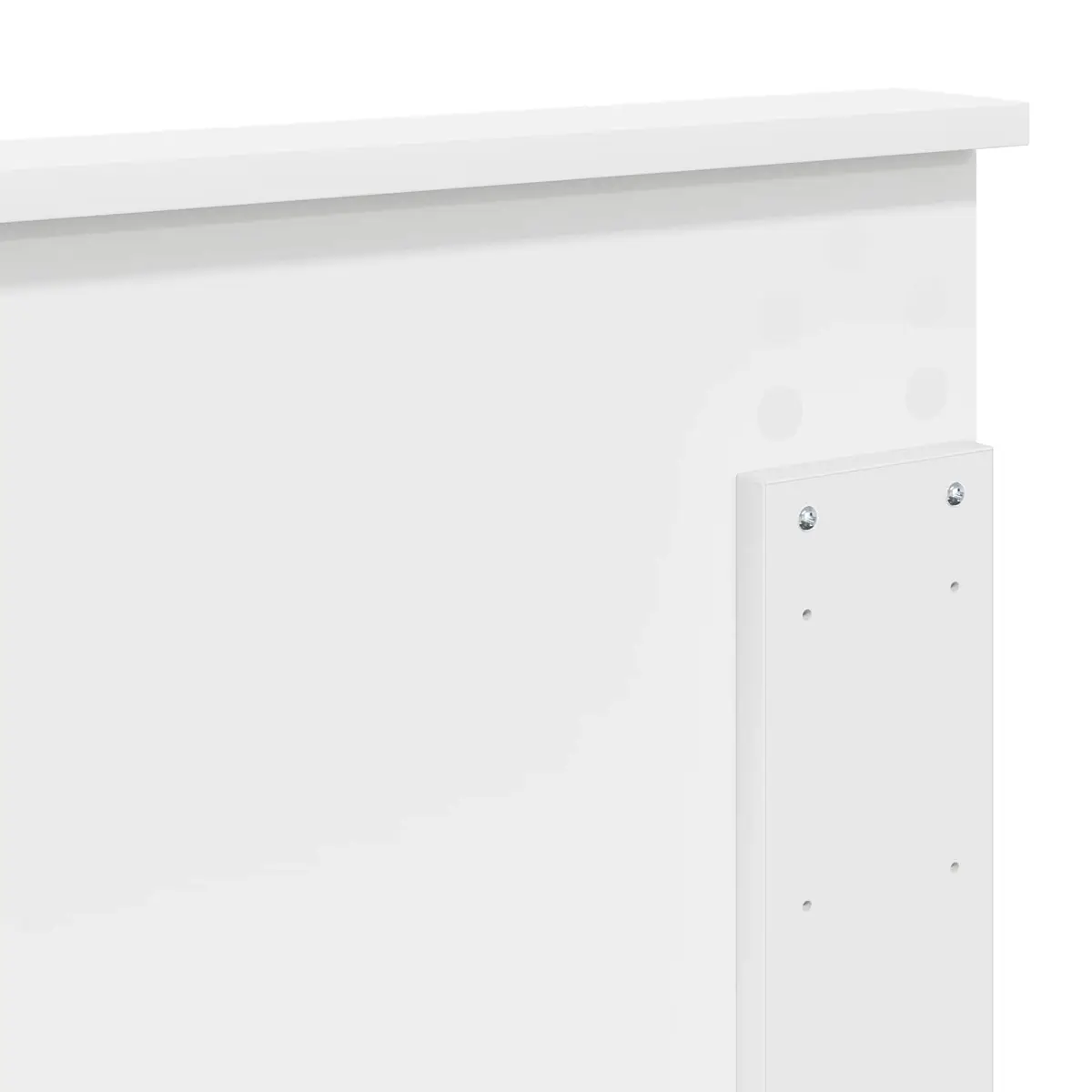 White Wall-Mounted Headboard with Adjustable Height