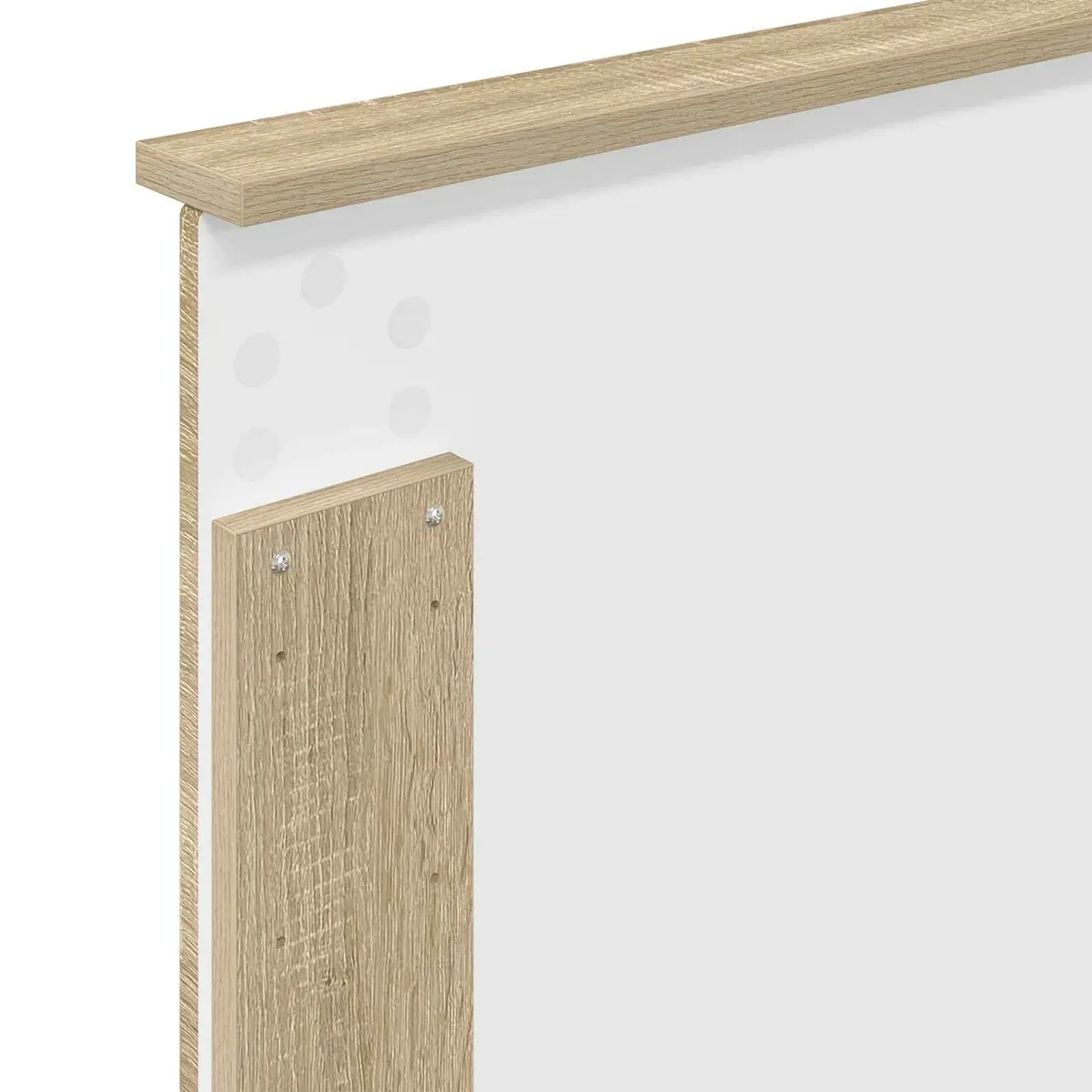 Sonoma Oak Wall-Mounted Headboard with Adjustable Height