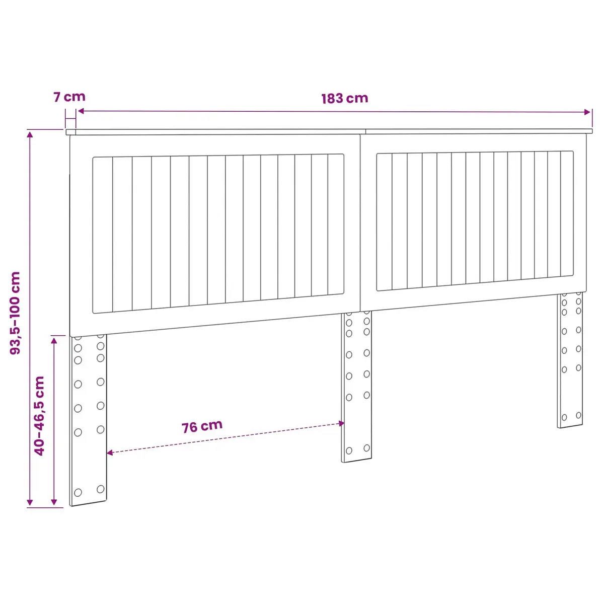 Brown Engineered Wood Modern Headboard 180cm