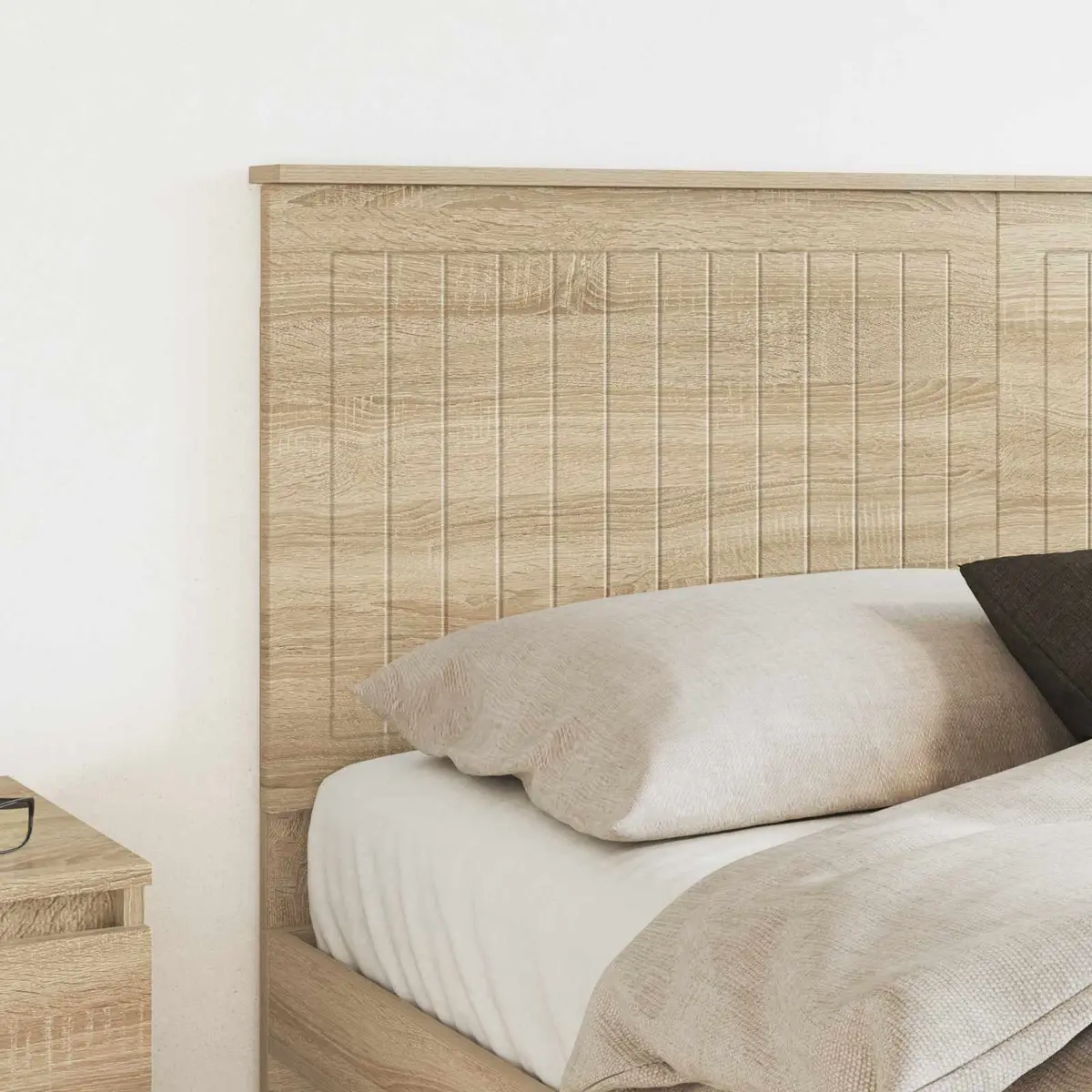 Brown Engineered Wood Headboard 150 cm