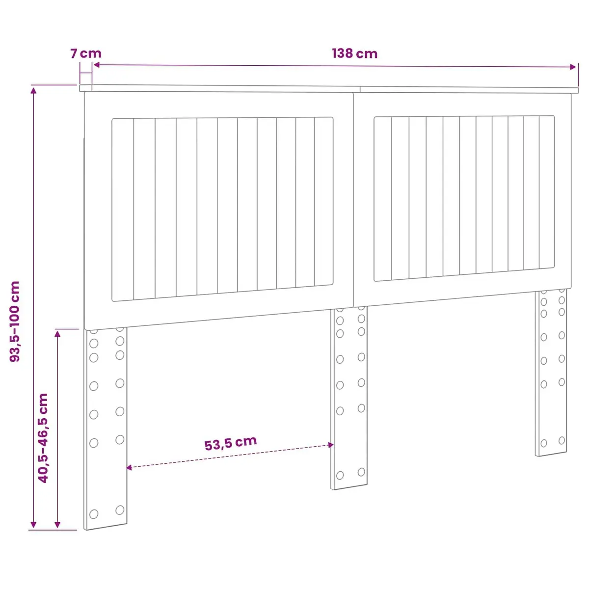 White Engineered Wood Headboard for Modern Bedrooms