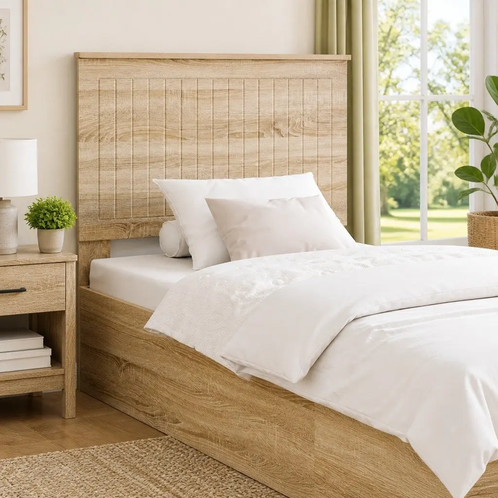 Engineered Wood 90cm Modern Headboard in Brown